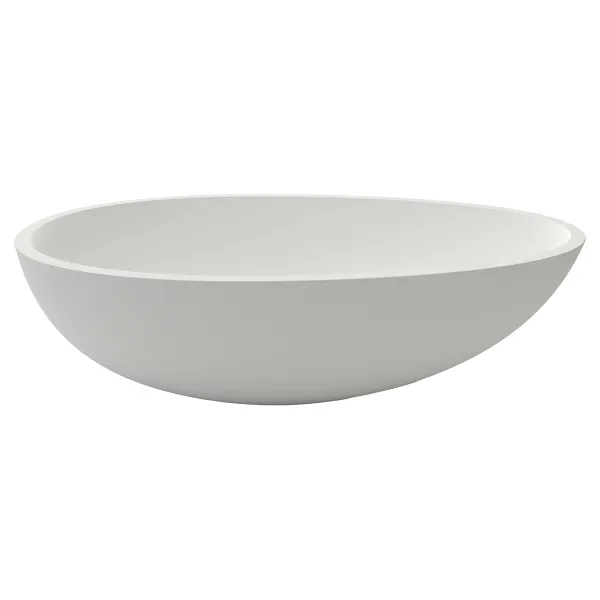 Раковина AZARIO 600x350x160 накладная из искусственного камня, белая матовая () AZ-1216S в магазинах СантехГид