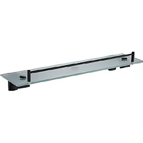 Полка стеклянная черная F30607-6 Frap