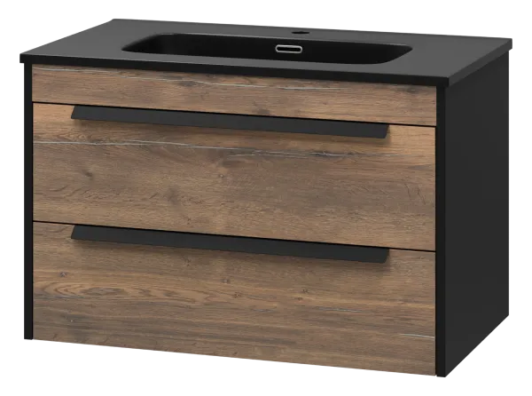 MONSOUR - 80 Тумба подвесная с 2 ящ. + раковина