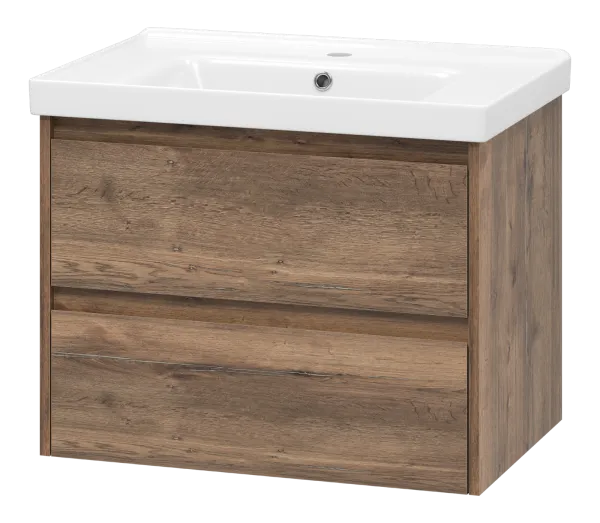 Dallas - 70 Тумба подвесная ДСП (Дуб Галифакс) + раковина