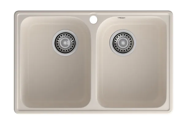 GranFest QUARZ (ECO-15) Мойка 2 чаши 740*480 (белый)