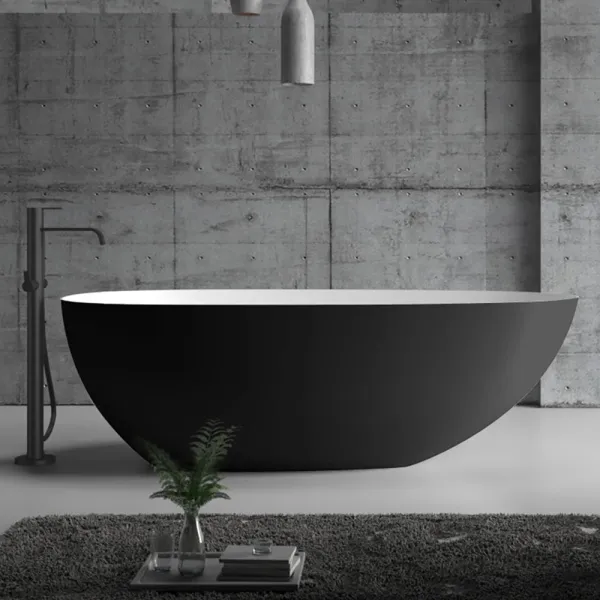 Акриловая ванна ABBER AB9211MB черная матовая