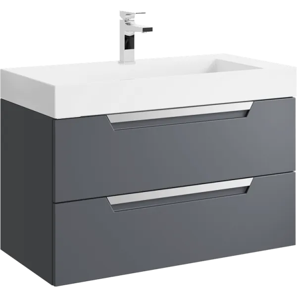 "Cube" тумба под умывальник, цвет серый, , ТМ «AQWELLA» CUB0109GR