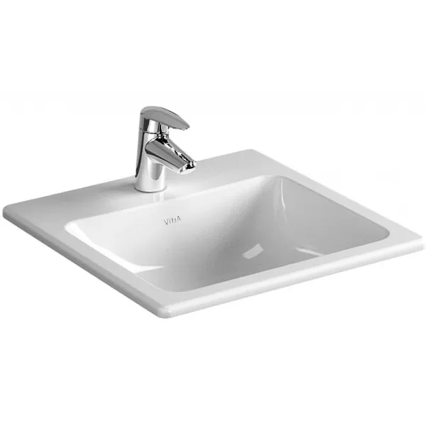 Раковина накладная 45 см белая VITRA S20 5463B003-0001 в магазинах СантехГид