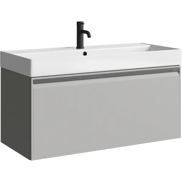 "Pure" тумба под умывальник, цвет серый туман, , ТМ «AQWELLA» PUR0110ST