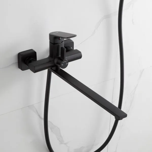 Смеситель для ванны черный Frapp F2286-6